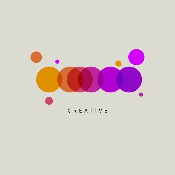Agence Publicité Logo Créatif Créativité Vecteur Géométrique Icône Affaires Avec — Image vectorielle