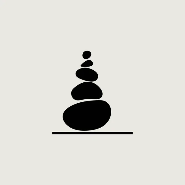 Προπονητής Ζωής Εικονίδιο Ισορροπίας Στοίβα Από Πέτρες Βουδιστικό Λογότυπο Zen — Διανυσματικό Αρχείο