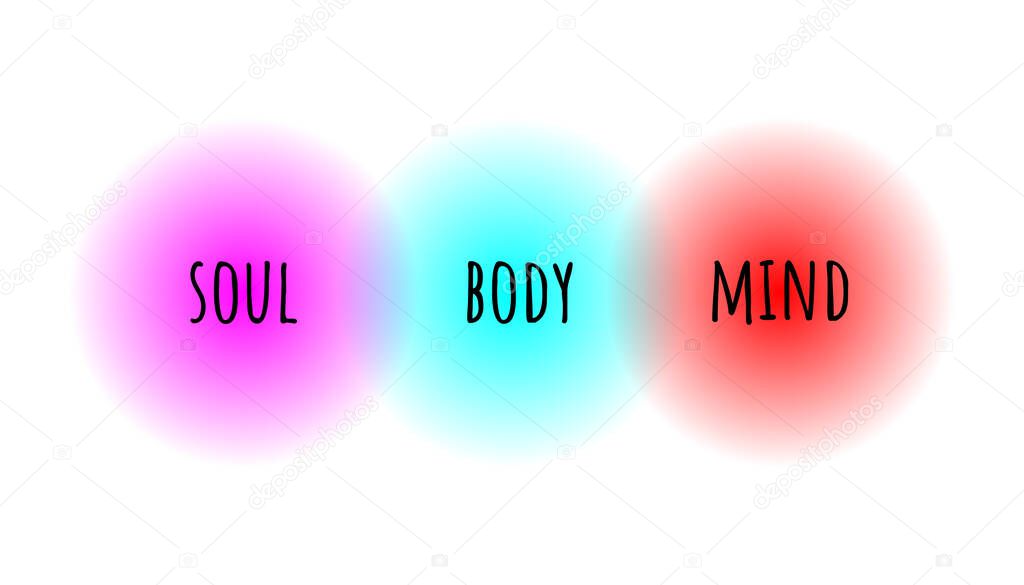 Soul body and mind concept. Life balance sign. Harmony logo. Vector illustration
