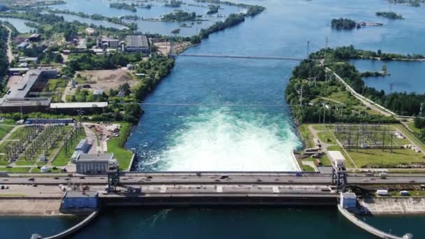 ダム水水力発電の流れロシア再生可能エネルギー — ストック動画