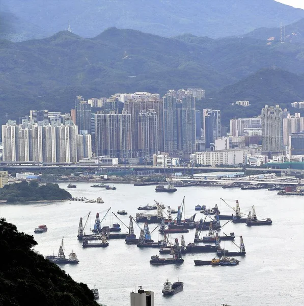 Hong Kong Adası Liman Manzarası — Stok fotoğraf