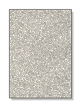 Soyut iç mekan resmi. Grafik dokusu, çizgileri ve şekilleri.