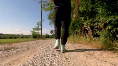 walking man in nature