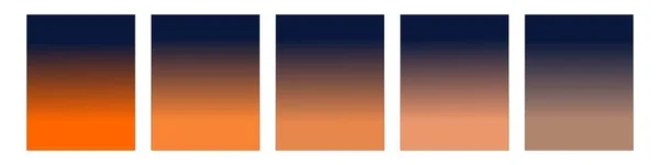 Poster, afişler, el ilanları, web, masaüstü, mobil duvar kağıtları için dereceli arka plan. Siyah ve turuncu arkaplan koleksiyonu. Pürüzsüz ve bulanık renk gradyanı.