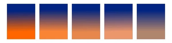 Poster, afişler, el ilanları, web, masaüstü, mobil duvar kağıtları için dereceli arka plan. Mavi ve turuncu arkaplan koleksiyonu. Pürüzsüz ve bulanık renk gradyanı.