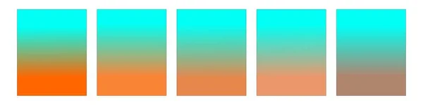 Poster, afişler, el ilanları, web, masaüstü, mobil duvar kağıtları için dereceli arka plan. Mavi ışık ve turuncu eğimli arkaplan koleksiyonu. Pürüzsüz ve bulanık renk gradyanı.