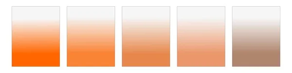 Poster, afişler, el ilanları, web, masaüstü, mobil duvar kağıtları için dereceli arka plan. Beyaz ve turuncu eğimli arka plan koleksiyonu. Pürüzsüz ve bulanık renk gradyanı.