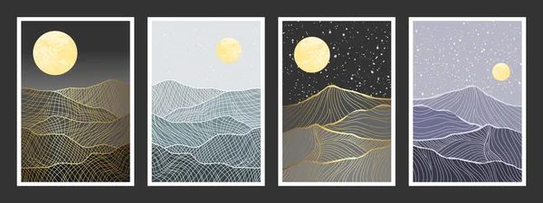 Soyut dağ resmi, soyut arkaplan, Premium Vektör