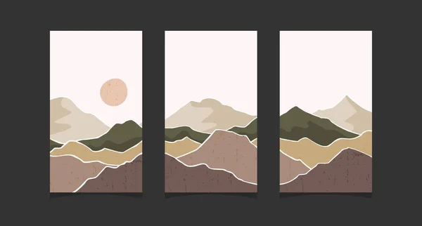 Soyut dağ resmi, soyut arkaplan, Premium Vektör