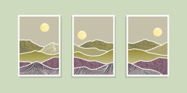 Soyut dağ resmi, soyut arkaplan, Premium Vektör