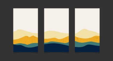 Soyut dağ resmi, soyut arkaplan, Premium Vektör