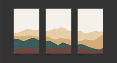 Soyut dağ resmi, soyut arkaplan, Premium Vektör