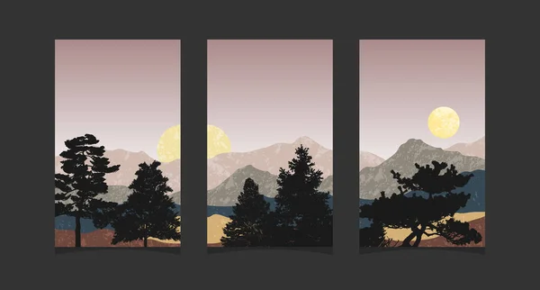 Soyut dağ resmi, soyut arkaplan, Premium Vektör