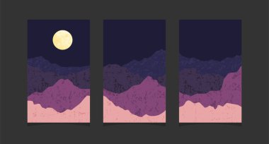 Soyut dağ resmi, soyut arkaplan, Premium Vektör