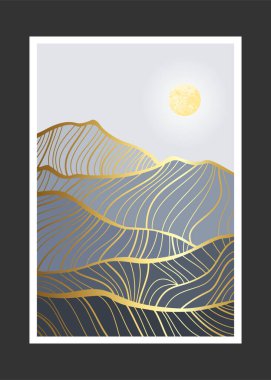 Soyut dağ resmi, soyut arkaplan, Premium Vektör