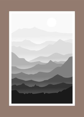 Soyut dağ resmi, soyut arkaplan, Premium Vektör