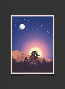 Soyut dağ resmi, soyut arkaplan, Premium Vektör