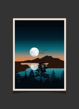 Soyut dağ resmi, soyut arkaplan, Premium Vektör