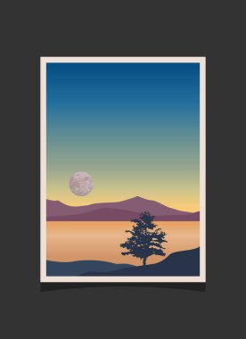 Soyut dağ resmi, soyut arkaplan, Premium Vektör