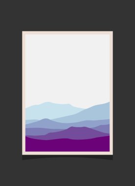 Soyut dağ resmi, soyut arkaplan, Premium Vektör