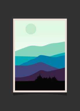 Soyut dağ resmi, soyut arkaplan, Premium Vektör