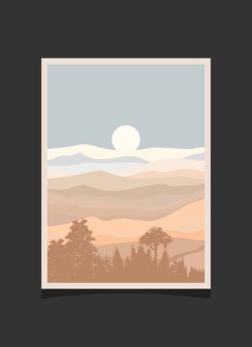 Soyut dağ resmi, soyut arkaplan, Premium Vektör