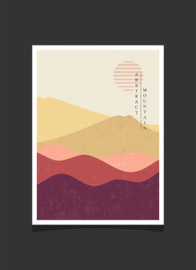 Soyut dağ resmi, soyut arkaplan, Premium Vektör