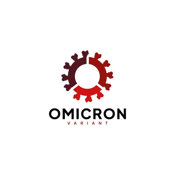 Omicron Varyant Simgesi Logo Vektörü