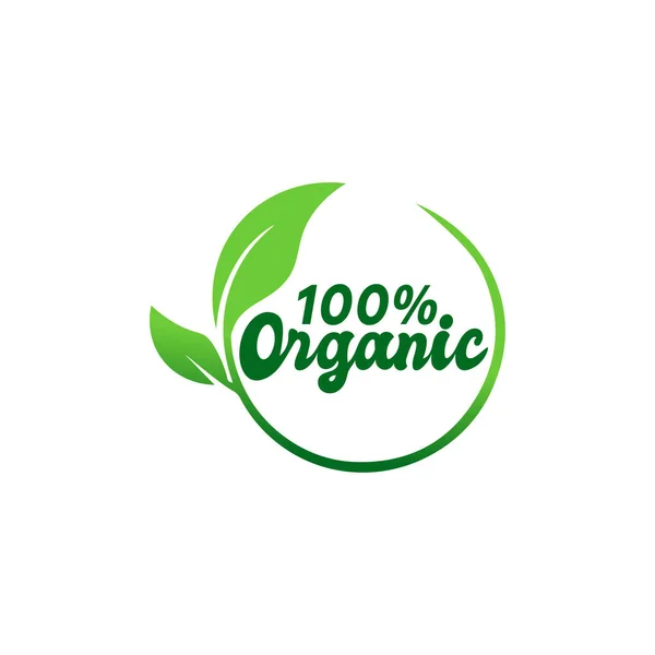 100 Świeżych Etykiet Żywności Ekologicznej Odznak Lub Pieczęci — Wektor stockowy