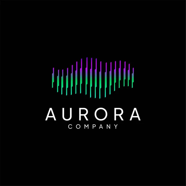 Aurora Logo Simgesi Tasarım Vektörü İllüstrasyonu