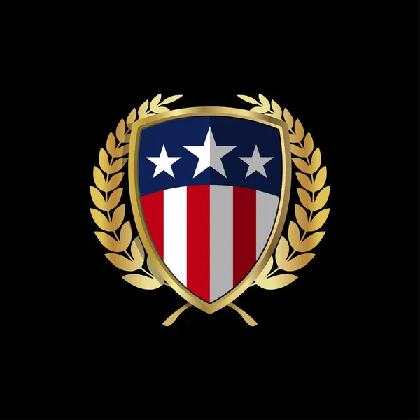 Usa Badge Sign Symbol Vector — 스톡 벡터