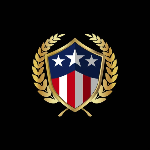 Usa Badge Sign Symbol Vector — 스톡 벡터