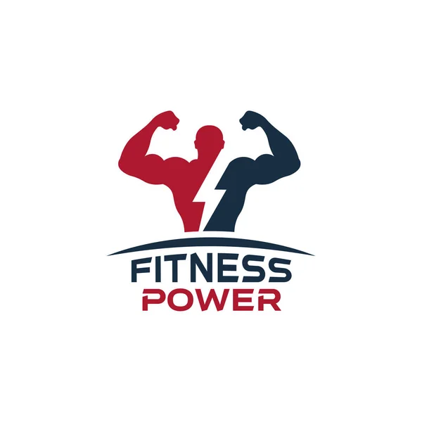 Fitness Power vektör logo tasarım şablonu, spor salonu ve fitness vektörü için tasarım