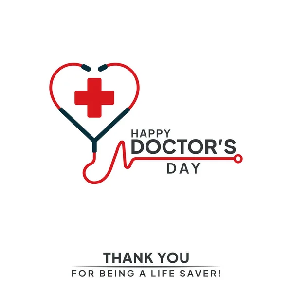 Mutlu Dünya Doktorları Günü, doktor uluslararası logo tasarımı vektörü, Doktor Günü tebrik kartı tasarımı.