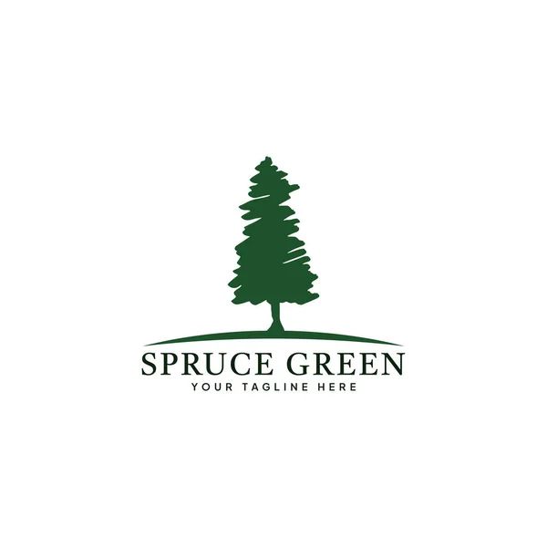 Yeşil Fidan Ağacı Logo Vektörü, Spruce Logosu