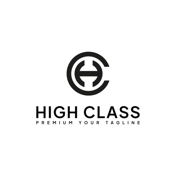 Premium HC veya CH Letter Logosu, Yüksek Sınıf Logo Vektörü.