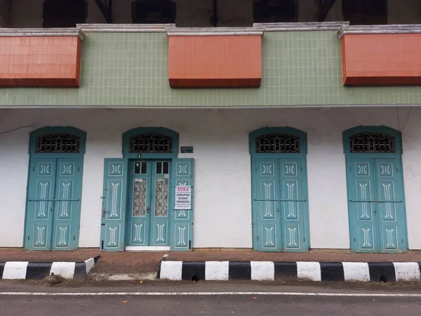 Portas Casa Indonésia Estilo Antigo Vintage Clássico — Fotografia de Stock