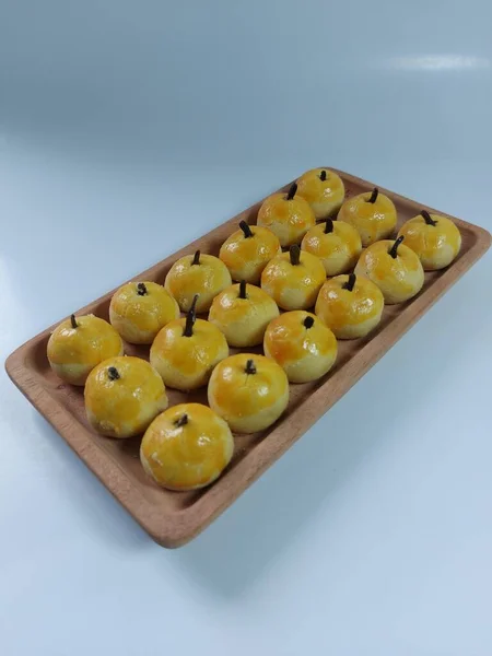 Nastar Kekse Oder Ananaskekse Drinnen Gibt Ananasmarmelade Süßer Geschmack Normalerweise — Stockfoto
