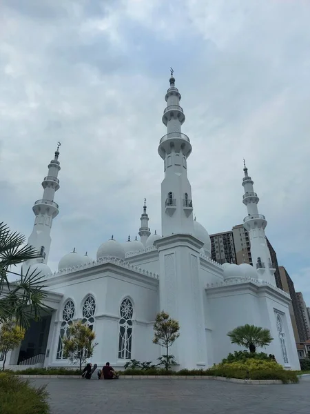 Bogor Indonésia Março 2021 Masjid Thohir Uma Magnífica Mesquita Branca — Fotografia de Stock