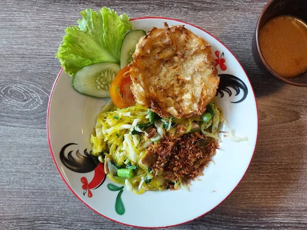 Bogor Şehrinden Geleneksel Endonezya Yemekleri Adı Mie Glosor Bogor Hardal — Stok fotoğraf