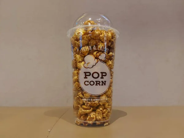 Bekasi Indonesia April 2022 Caramel Popcorn Mica Plastic Packaging — Foto de Stock