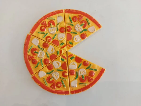 Children Toy Pizza Slices Simulation Educational Toy — стоковое фото