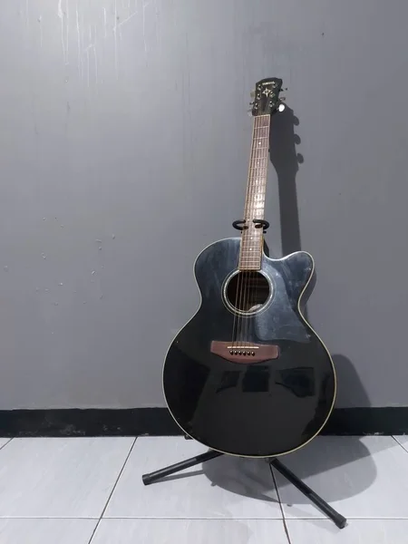 Bandung Indonesia May 2022 Yamaha Brand Electric Acoustic Guitar Guitar — Stock Photo, Image