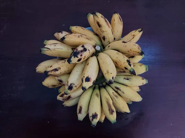 Gelbe Reife Muli Banane Tropische Früchte — Stockfoto