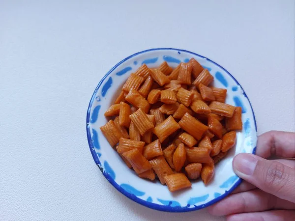 Süßer Kissenkuchen Oder Ohrenpang Pang Snack Oder Biskuit Bantal Tam — Stockfoto