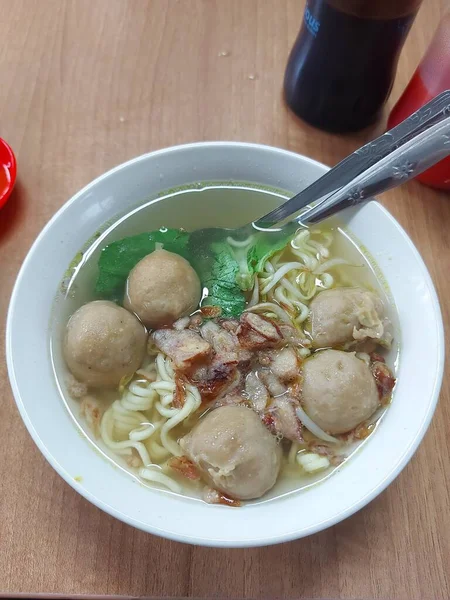 Bakso Baso Meat Ball Indonesian Traditional Food Made Minced Beef — Stock Photo, Image