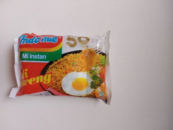 Bogor Indonesia Junio 2022 Fideos Instantáneos Fritos Envases Plástico Famosa —  Fotos de Stock