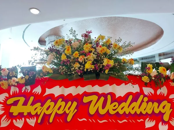 Šťastná Svatební Květina Běžně Používané Jako Svatební Pozdrav Indonésii — Stock fotografie