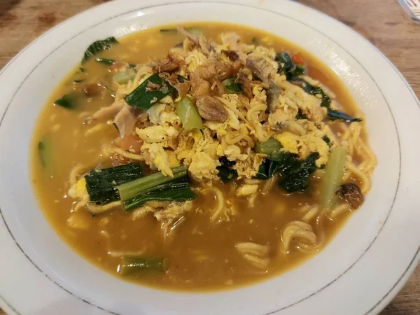 Mie Tek Tek Authentic Food Bandung City Indonesia Made Boiled — ストック写真