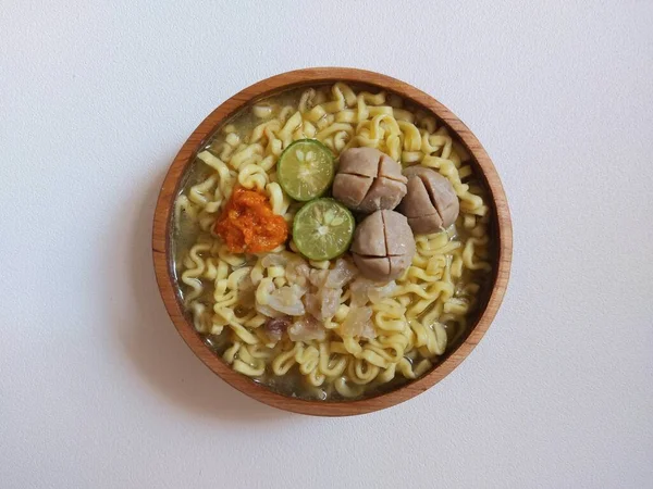 Mie Kocok Traditional Food Bandung Indonesia Savory Taste Consist Noodle — Fotografia de Stock